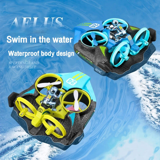 Remote Control Car Remote Control Boat Remote Control Airplane Three In One Stunt Flying Car Water Land Air Children'S Toy Gift