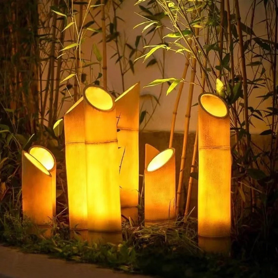 LED Bamboo Garden Bollard Light Lawn Lights