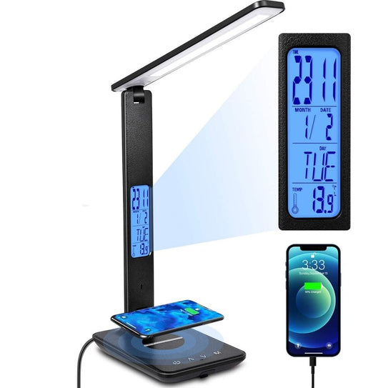 LED Study Light With Calendar Temperature Alarm Clock