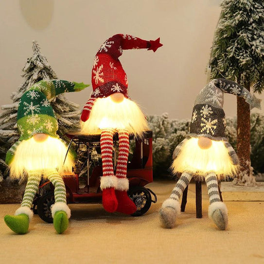 Christmas Doll Elf Gnome With Led Light