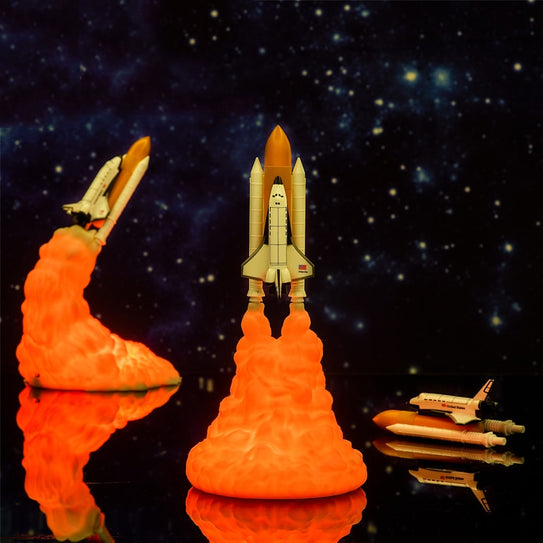 3D Print LED Night Light Space Shuttle Rocket Lamp