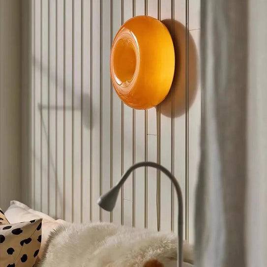 Donut French Decorative Wall Lamp Touch Dimming Light Luxury High-end Lamps Lanterns Art Style Bedside Lamp