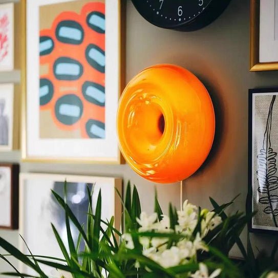 Donut French Decorative Wall Lamp Touch Dimming Light Luxury High-end Lamps Lanterns Art Style Bedside Lamp