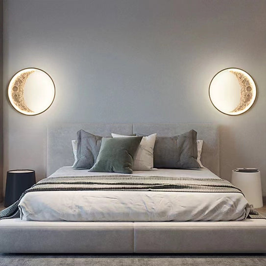 Modern Nordic wall lamp creative moon wall lamp