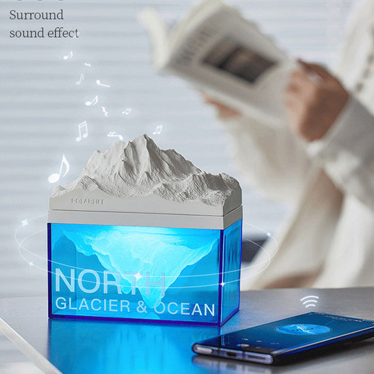 Glacier Aromatherapy Atmosphere Lamp Sleeping Bedroom Desktop Nightlight Portable Wireless Blue tooth Loudspeakers