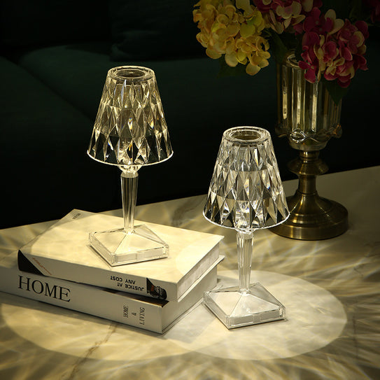 Rose Acrylic Table Lamp with Remote Control