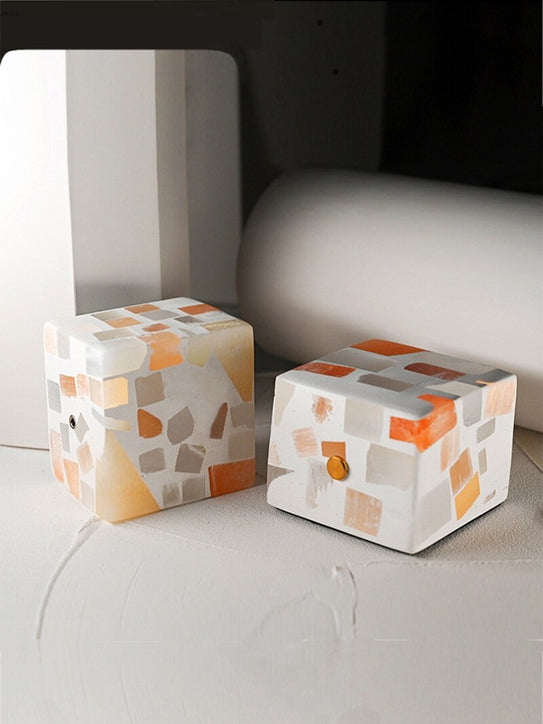 Handmade Translucent Plaster Broken Sugar Cube Candy Light