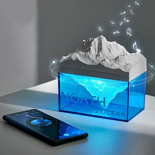 Glacier Aromatherapy Atmosphere Lamp Sleeping Bedroom Desktop Nightlight Portable Wireless Blue tooth Loudspeakers