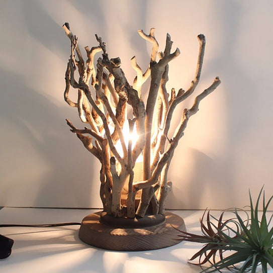 Original Hand Tree Wood Table Lamps