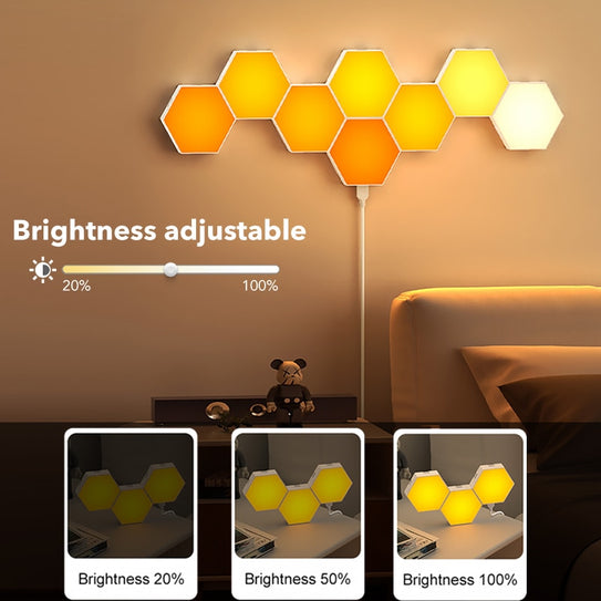 Smart DIY Wall Lamps RGB Bedside Lamp with APP/Remote Control