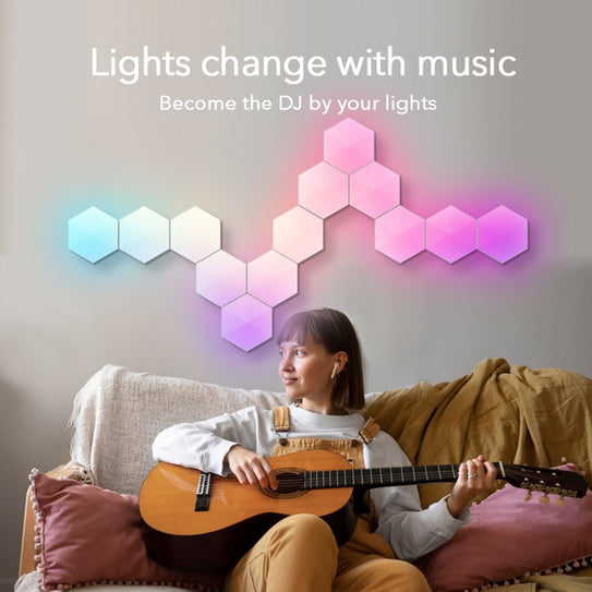 Smart DIY Wall Lamps RGB Bedside Lamp with APP/Remote Control