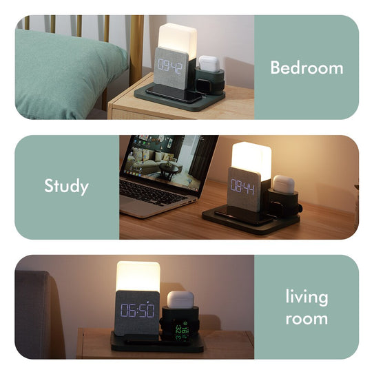 Wireless Charging Station 3 In 1 Lamp