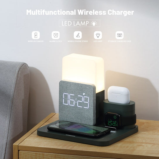 Wireless Charging Station 3 In 1 Lamp