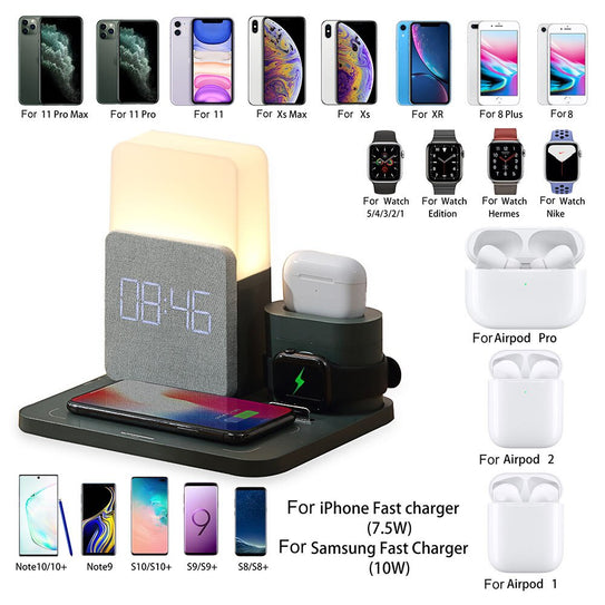 Wireless Charging Station 3 In 1 Lamp